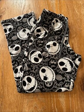 Black & White Jack Skellington Fleece PJ Pants